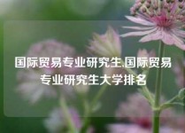 国际贸易专业研究生,国际贸易专业研究生大学排名