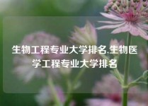 生物工程专业大学排名,生物医学工程专业大学排名