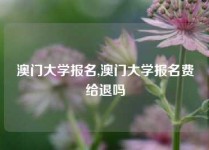 澳门大学报名,澳门大学报名费给退吗