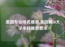 美国专业排名雅思,美国前50大学本科雅思要求