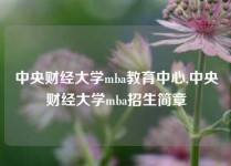 中央财经大学mba教育中心,中央财经大学mba招生简章