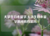 大学生日本留学,大学生日本留学期间有档案吗