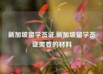 新加坡留学签证,新加坡留学签证需要的材料