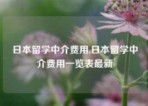 日本留学中介费用,日本留学中介费用一览表最新