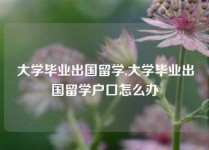 大学毕业出国留学,大学毕业出国留学户口怎么办