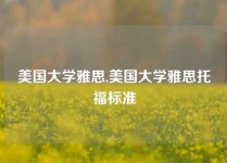 美国大学雅思,美国大学雅思托福标准