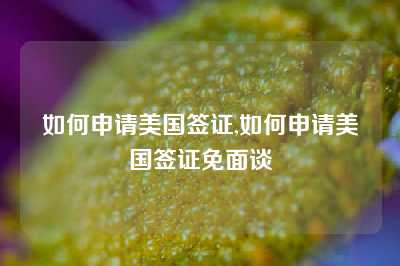 如何申请美国签证,如何申请美国签证免面谈