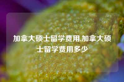 加拿大硕士留学费用,加拿大硕士留学费用多少