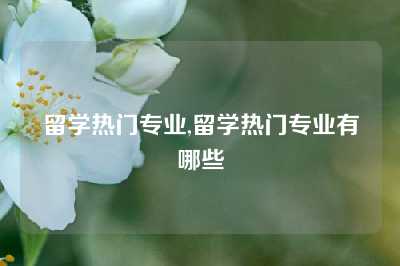 留学热门专业,留学热门专业有哪些