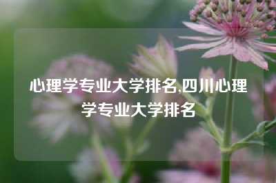 心理学专业大学排名,四川心理学专业大学排名