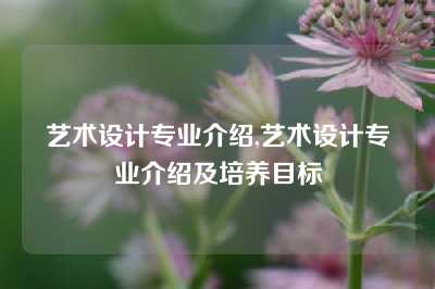 艺术设计专业介绍,艺术设计专业介绍及培养目标