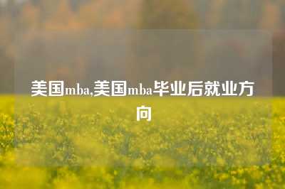 美国mba,美国mba毕业后就业方向