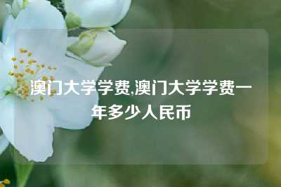 澳门大学学费,澳门大学学费一年多少人民币