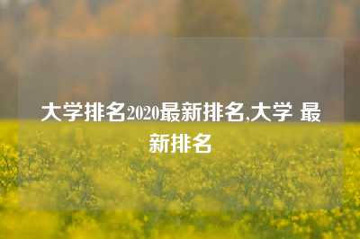 大学排名2020最新排名,大学 最新排名