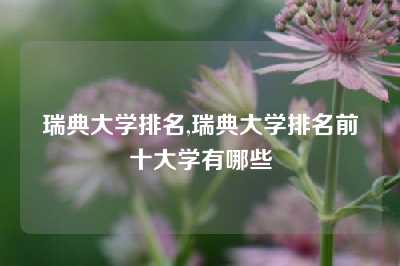 瑞典大学排名,瑞典大学排名前十大学有哪些