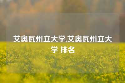 艾奥瓦州立大学,艾奥瓦州立大学 排名