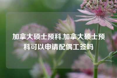 加拿大硕士预科,加拿大硕士预科可以申请配偶工签吗