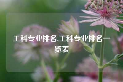 工科专业排名,工科专业排名一览表