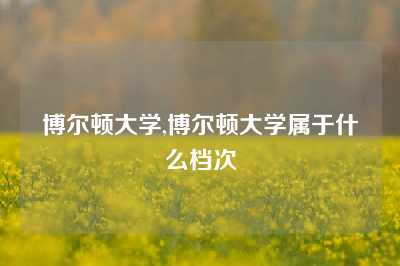 博尔顿大学,博尔顿大学属于什么档次