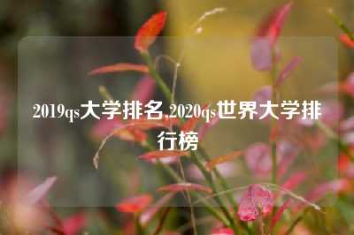 2019qs大学排名,2020qs世界大学排行榜