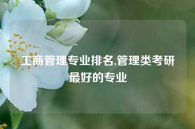 工商管理专业排名,管理类考研最好的专业