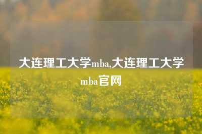 大连理工大学mba,大连理工大学mba官网