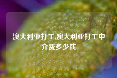 澳大利亚打工,澳大利亚打工中介费多少钱